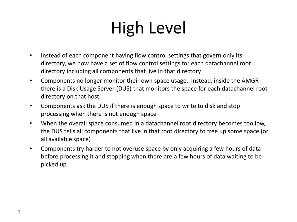 high level