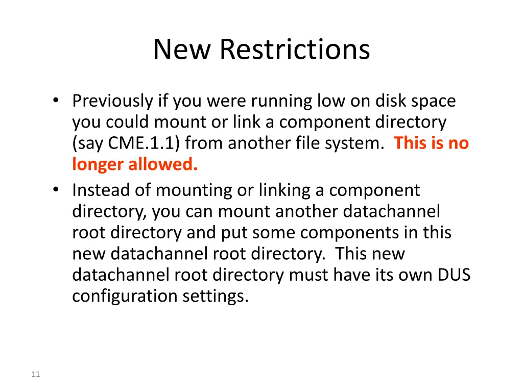 new restrictions