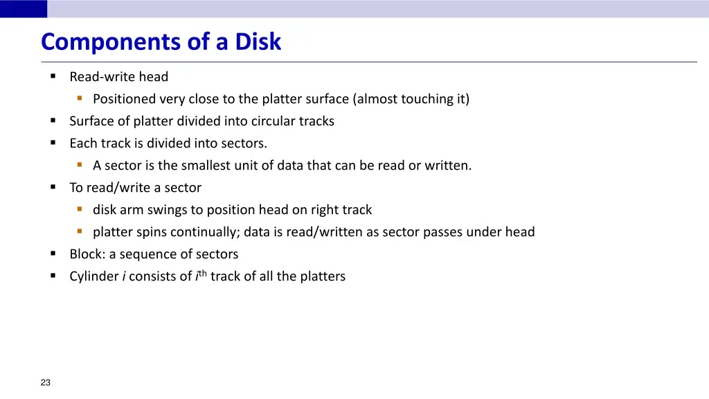 components of a disk 1