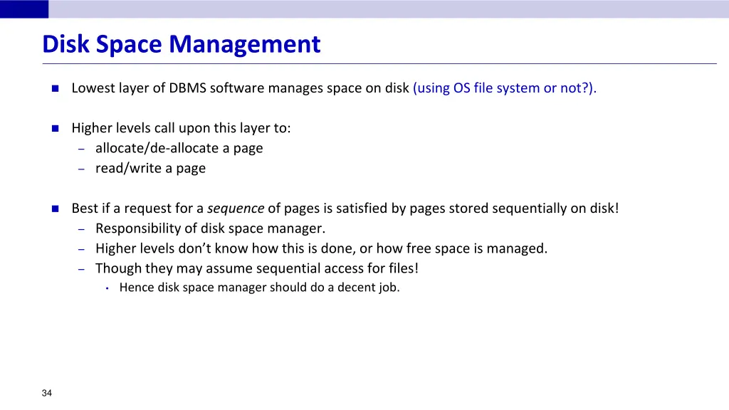 disk space management