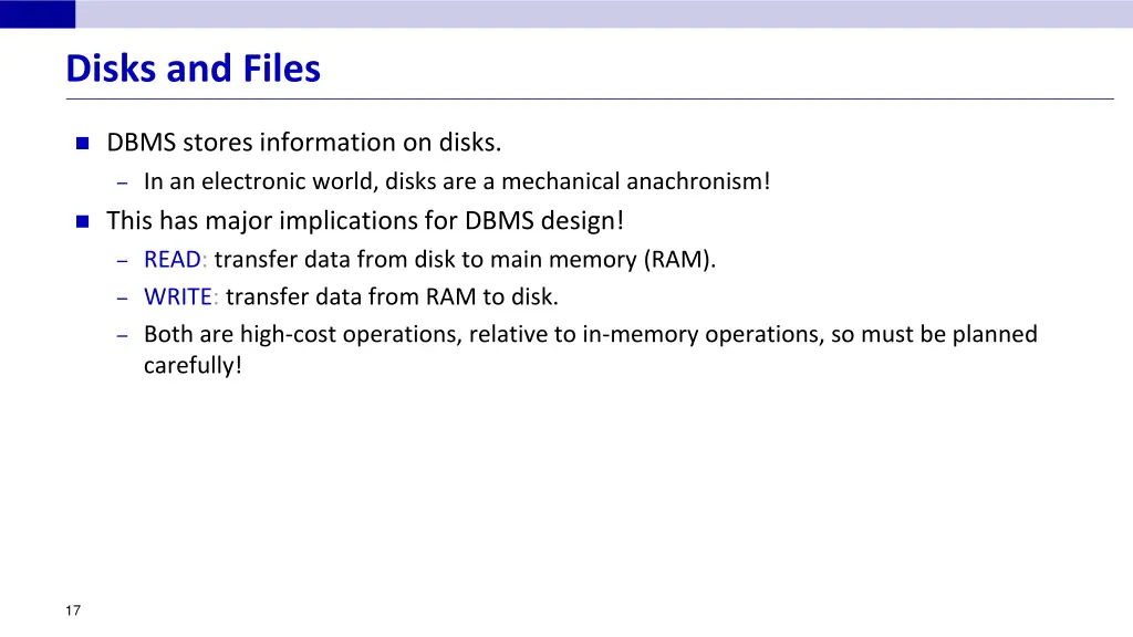 disks and files