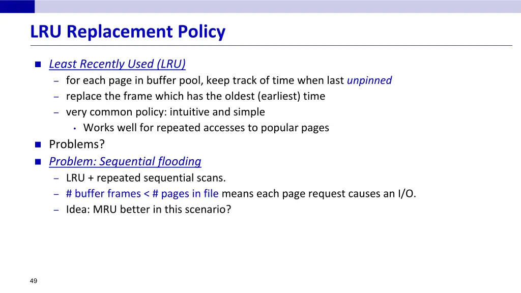 lru replacement policy