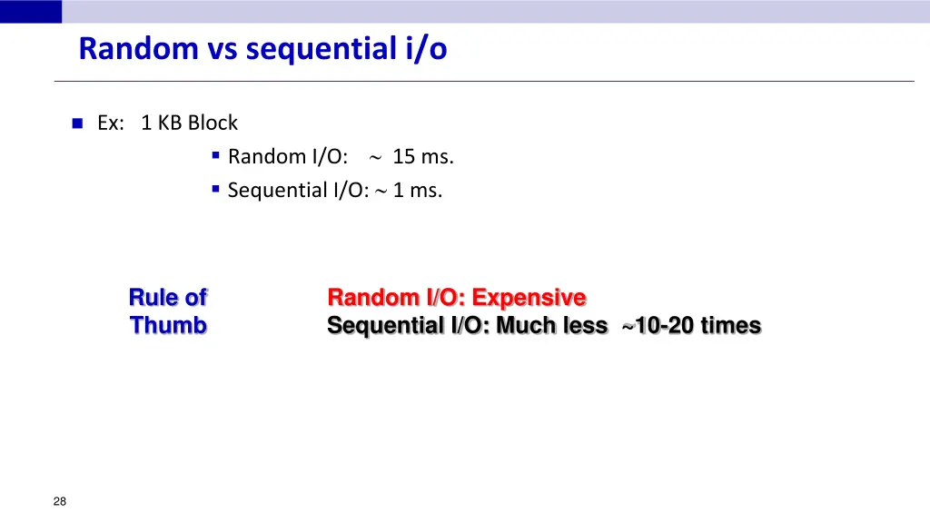 random vs sequential i o