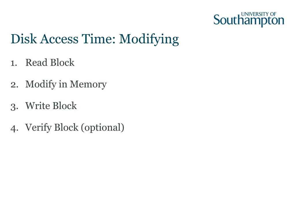 disk access time modifying