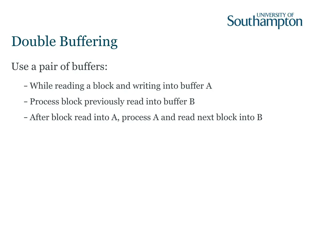 double buffering
