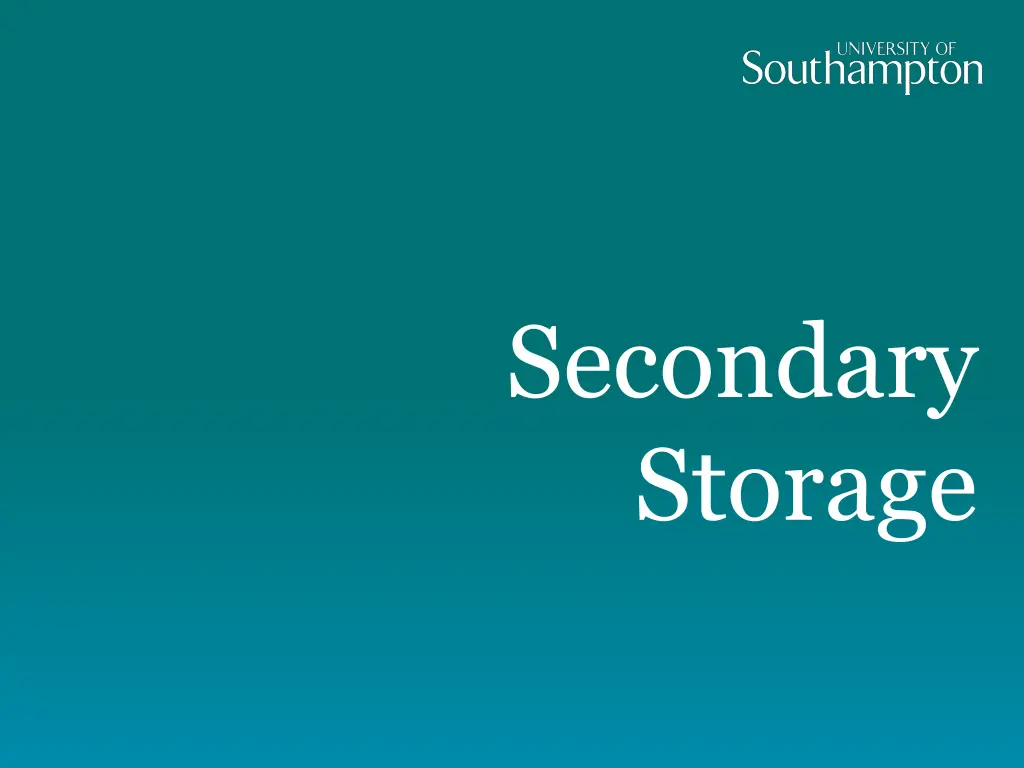 secondary storage