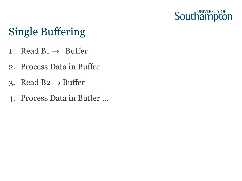 single buffering
