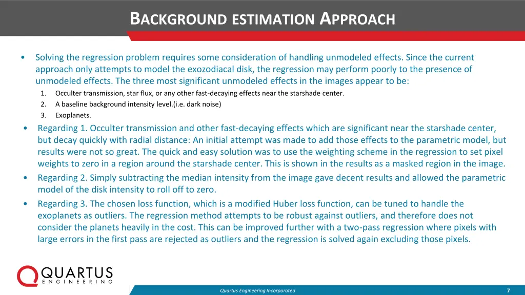 b ackground estimation a pproach 1