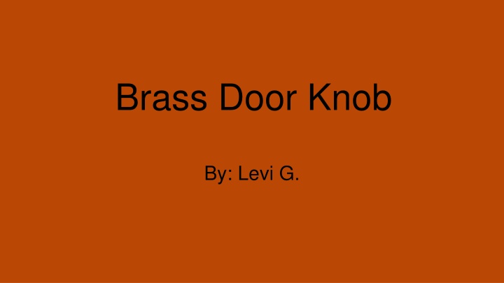 brass door knob