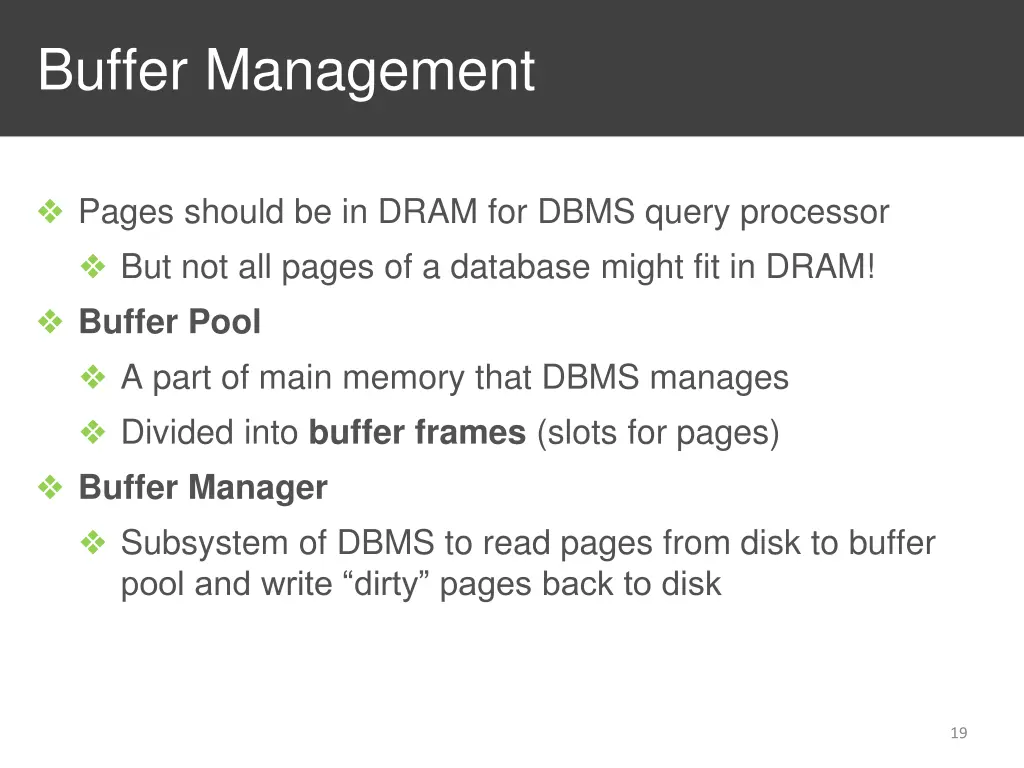 buffer management