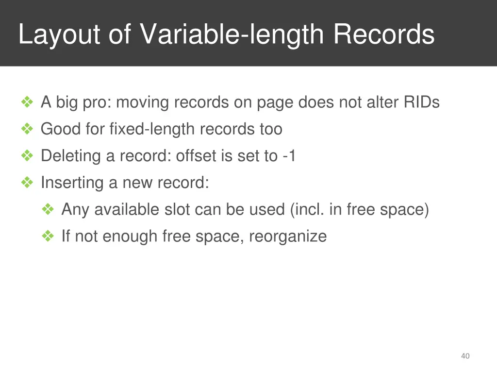 layout of variable length records 1