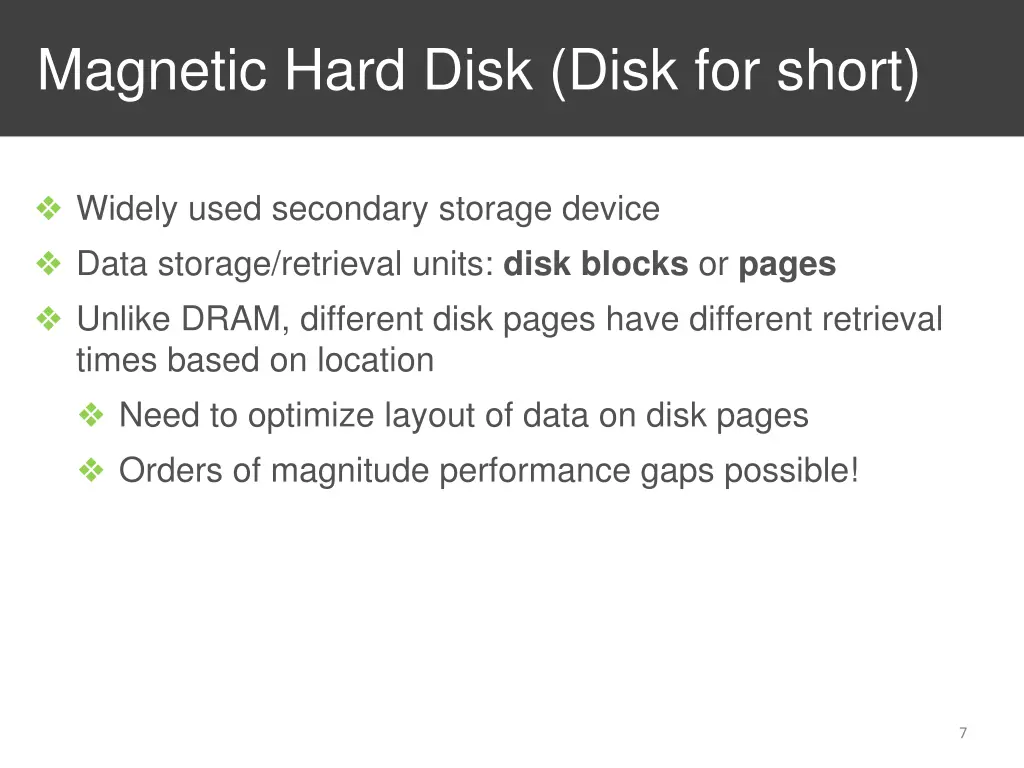 magnetic hard disk disk for short
