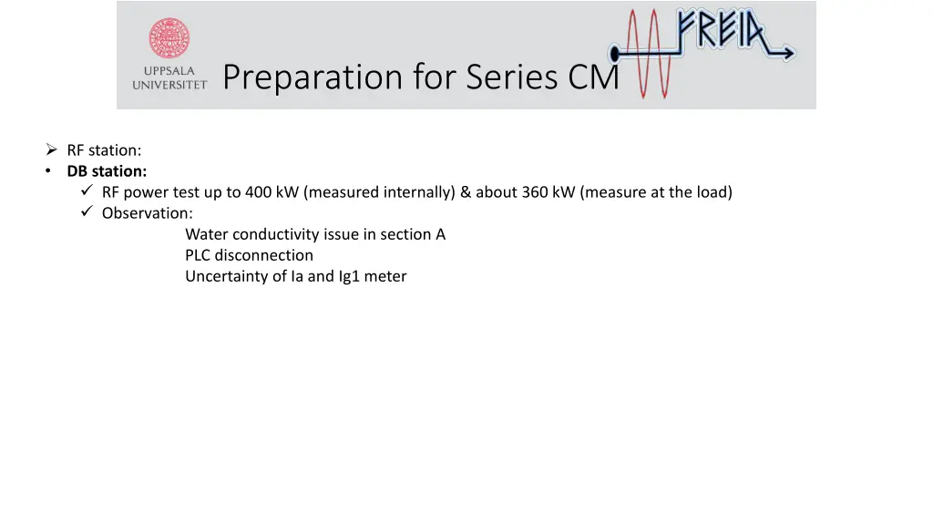preparation for series cm 2