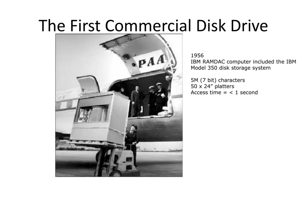 the first commercial disk drive