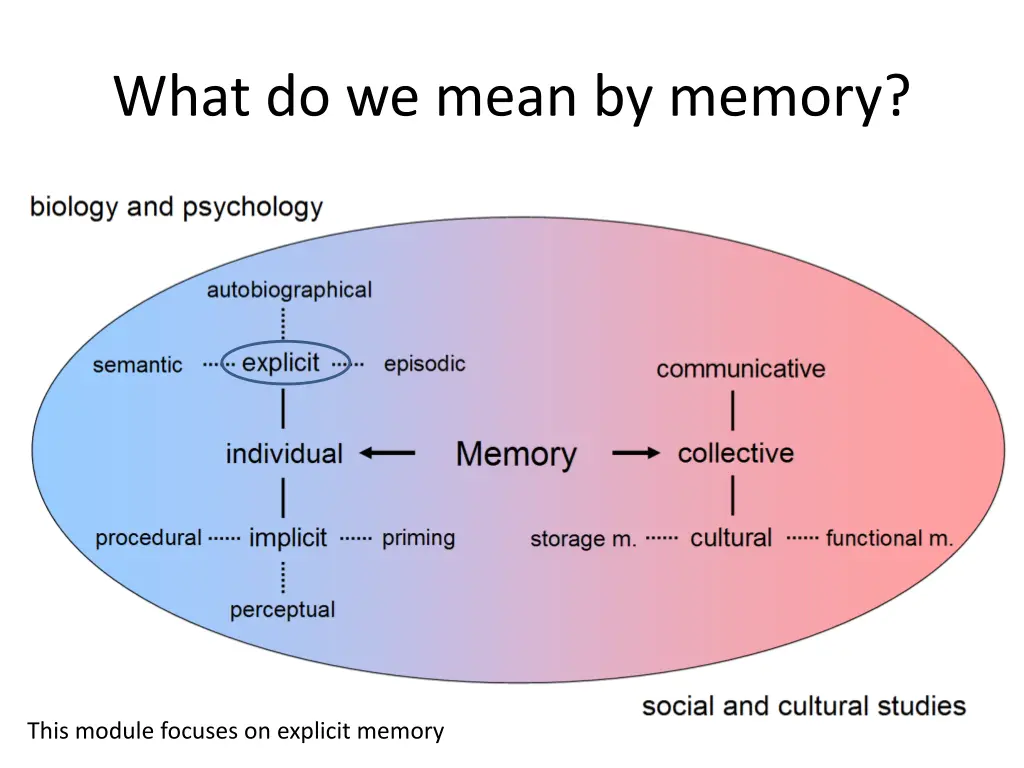 what do we mean by memory