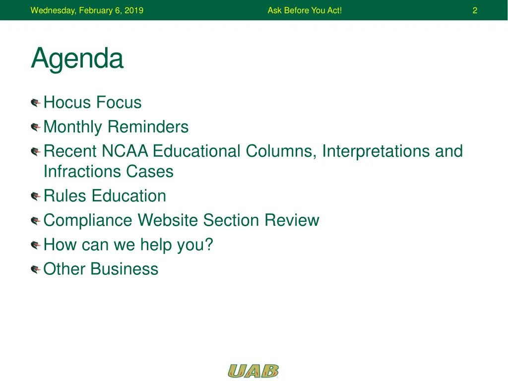 wednesday february 6 2019 1