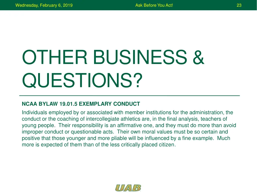 wednesday february 6 2019 22