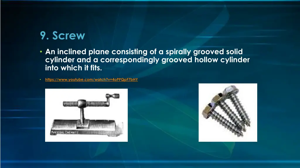 9 screw