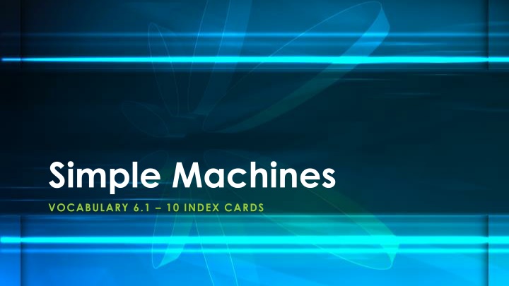 simple machines