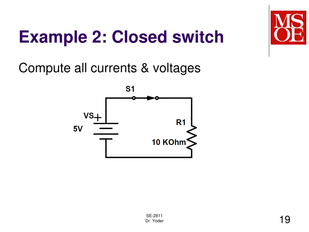 example 2 closed switch