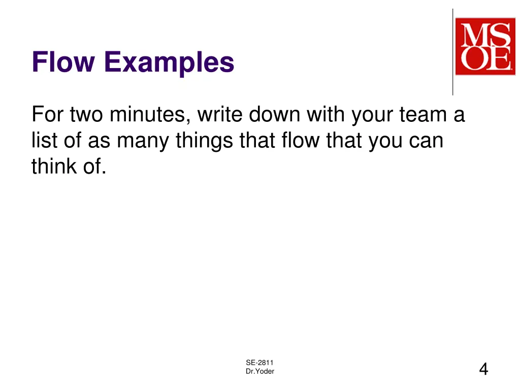 flow examples