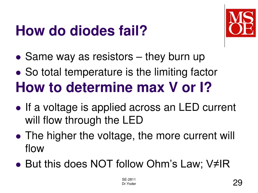 how do diodes fail