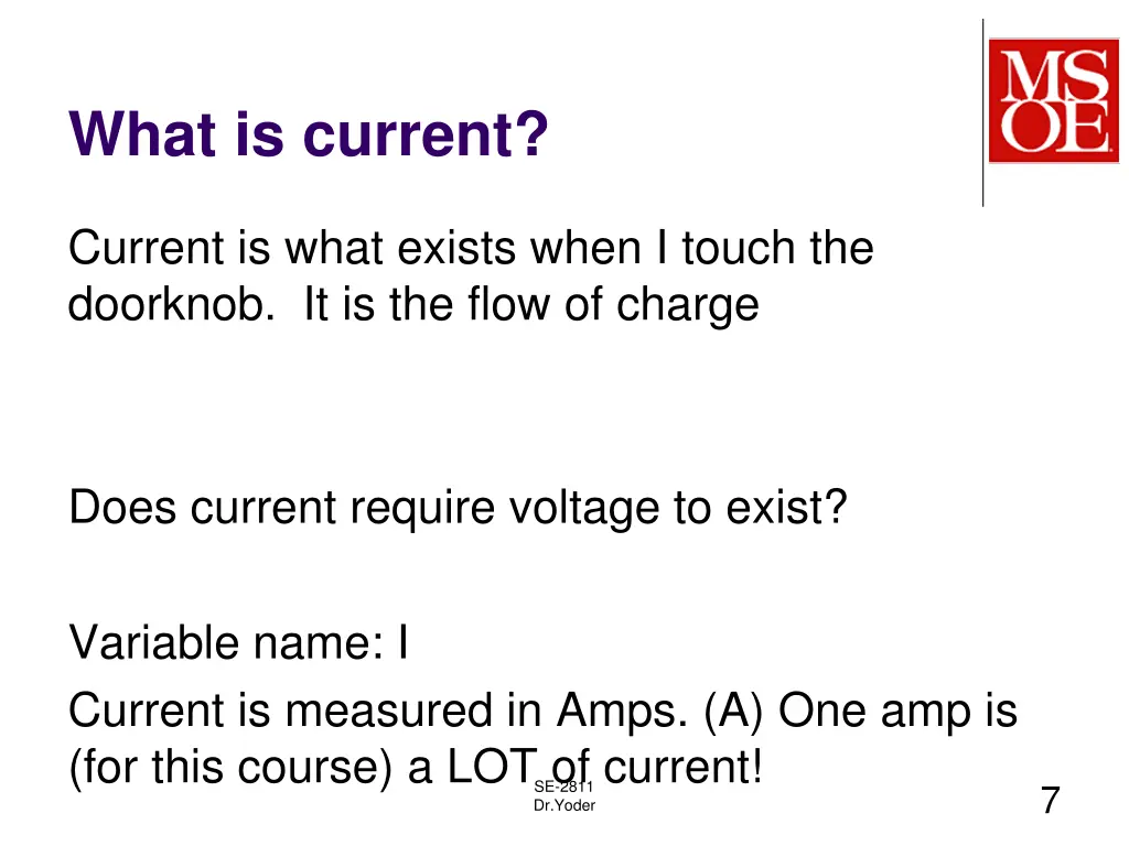 what is current