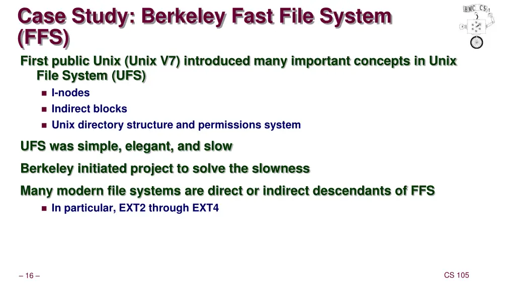 case study berkeley fast file system ffs first