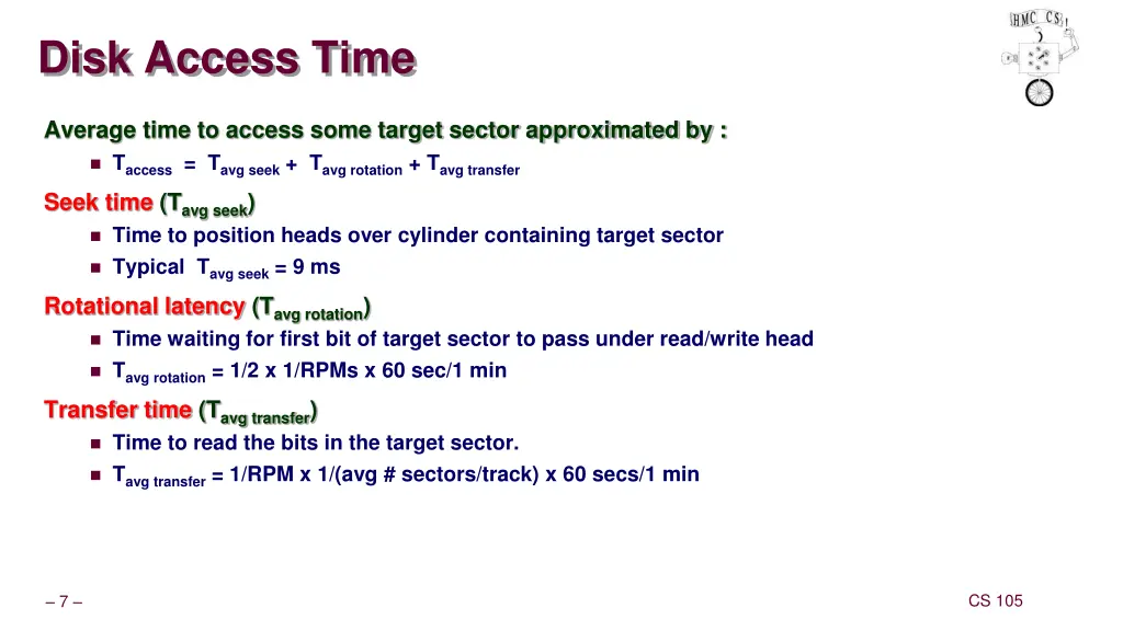 disk access time