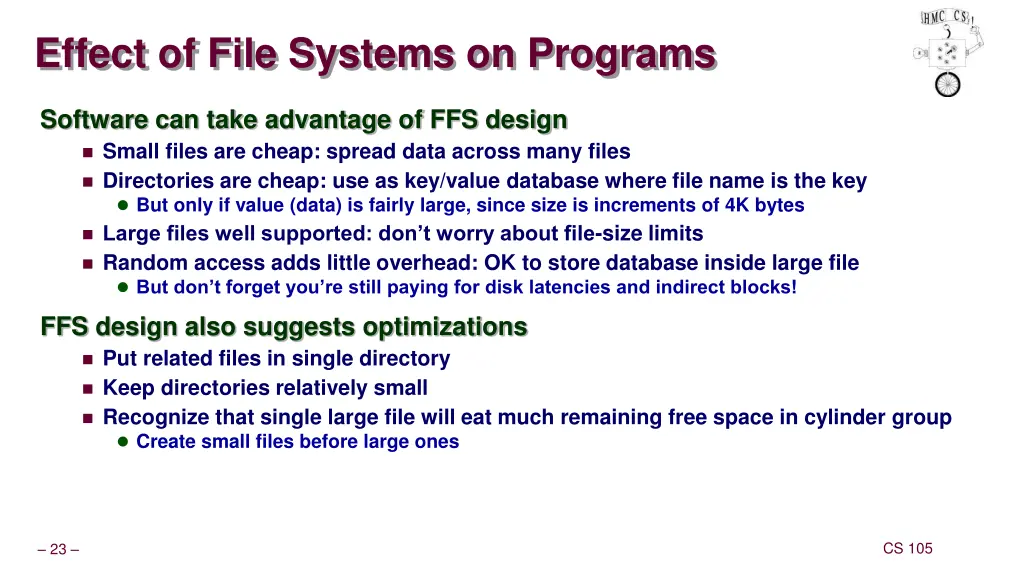 effect of file systems on programs