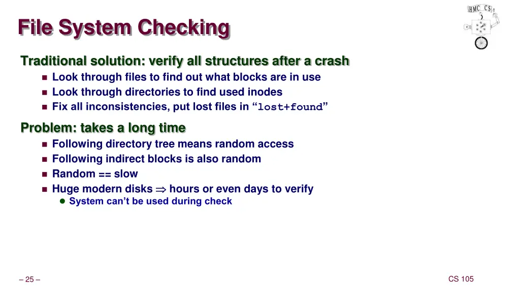 file system checking