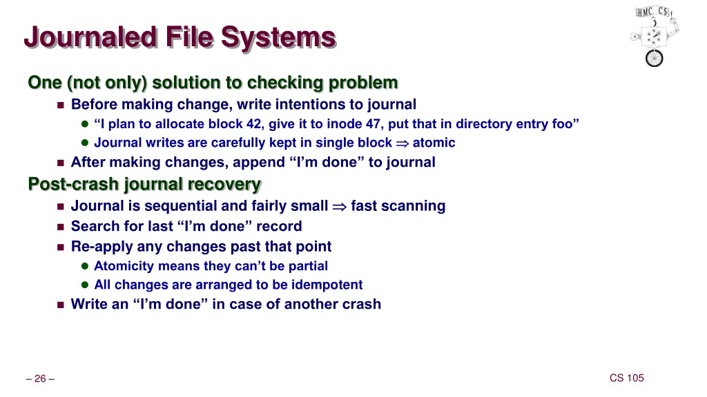 journaled file systems