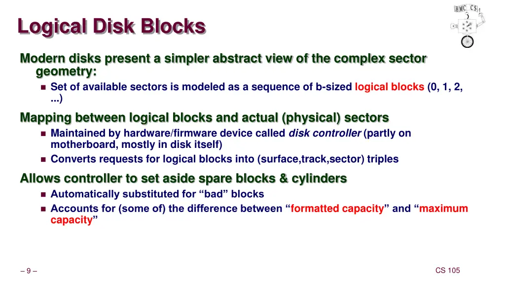 logical disk blocks
