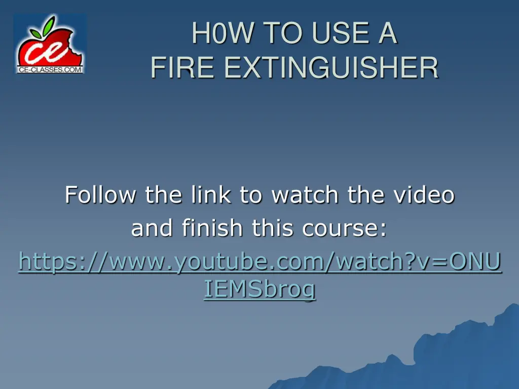 h0w to use a fire extinguisher
