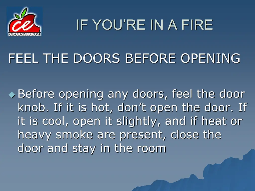if you re in a fire 1