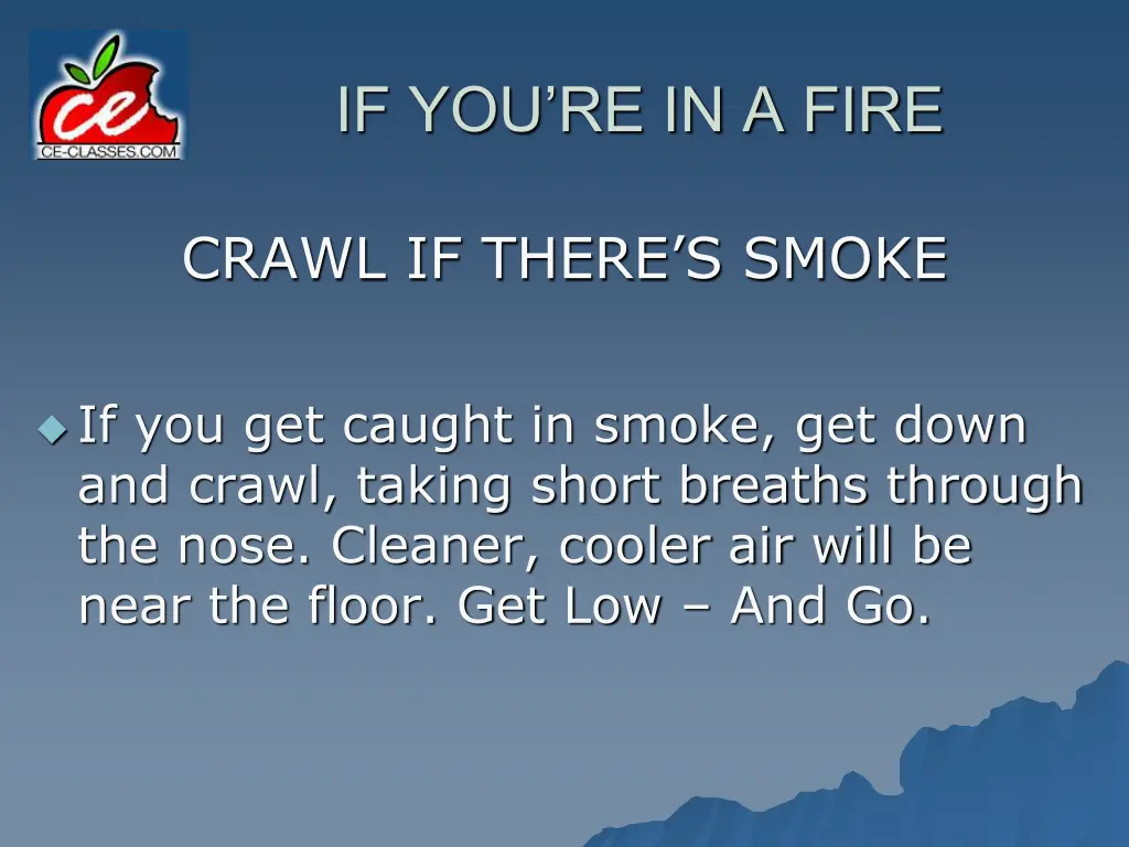 if you re in a fire