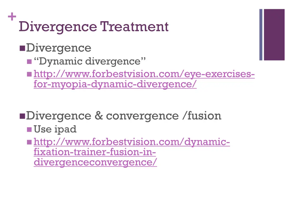 divergence treatment
