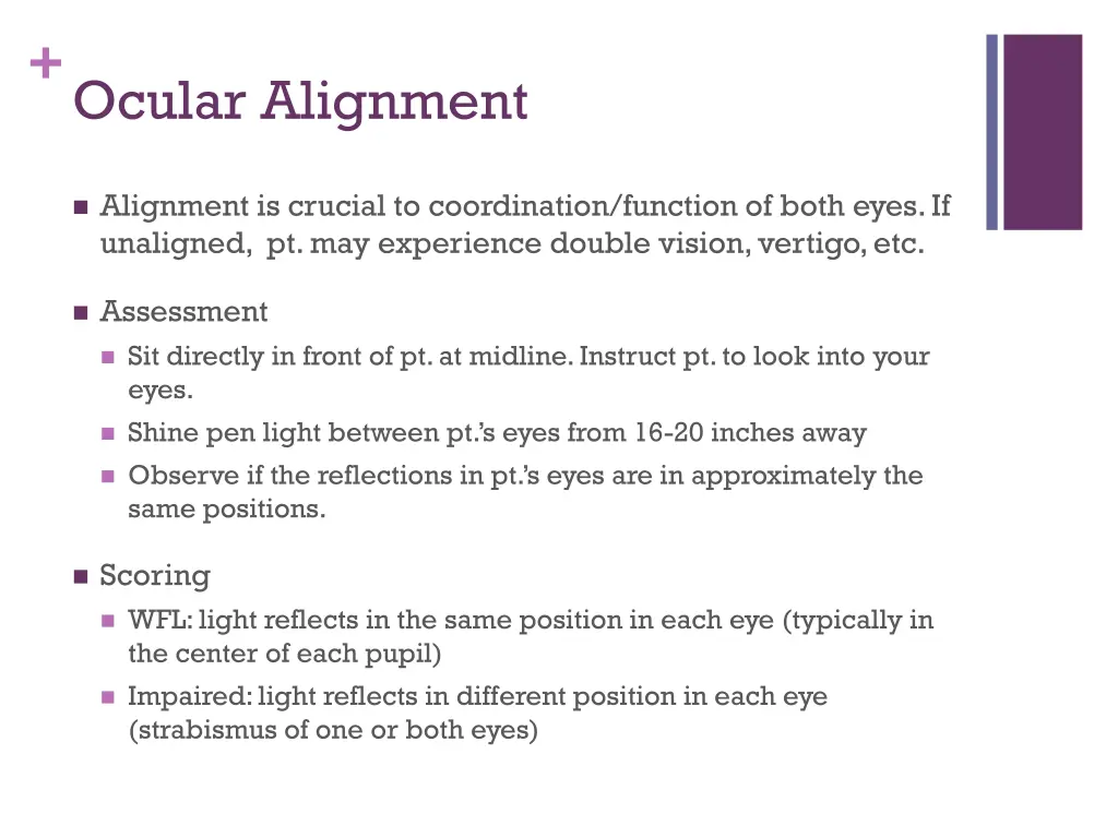 ocular alignment