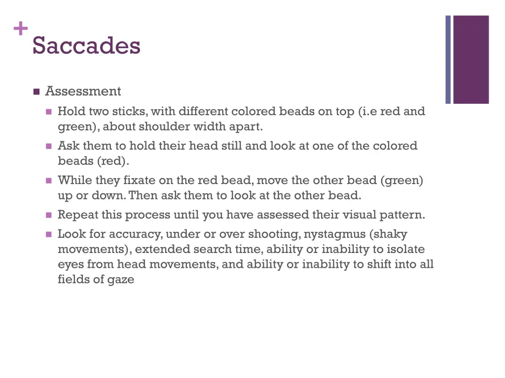 saccades 1