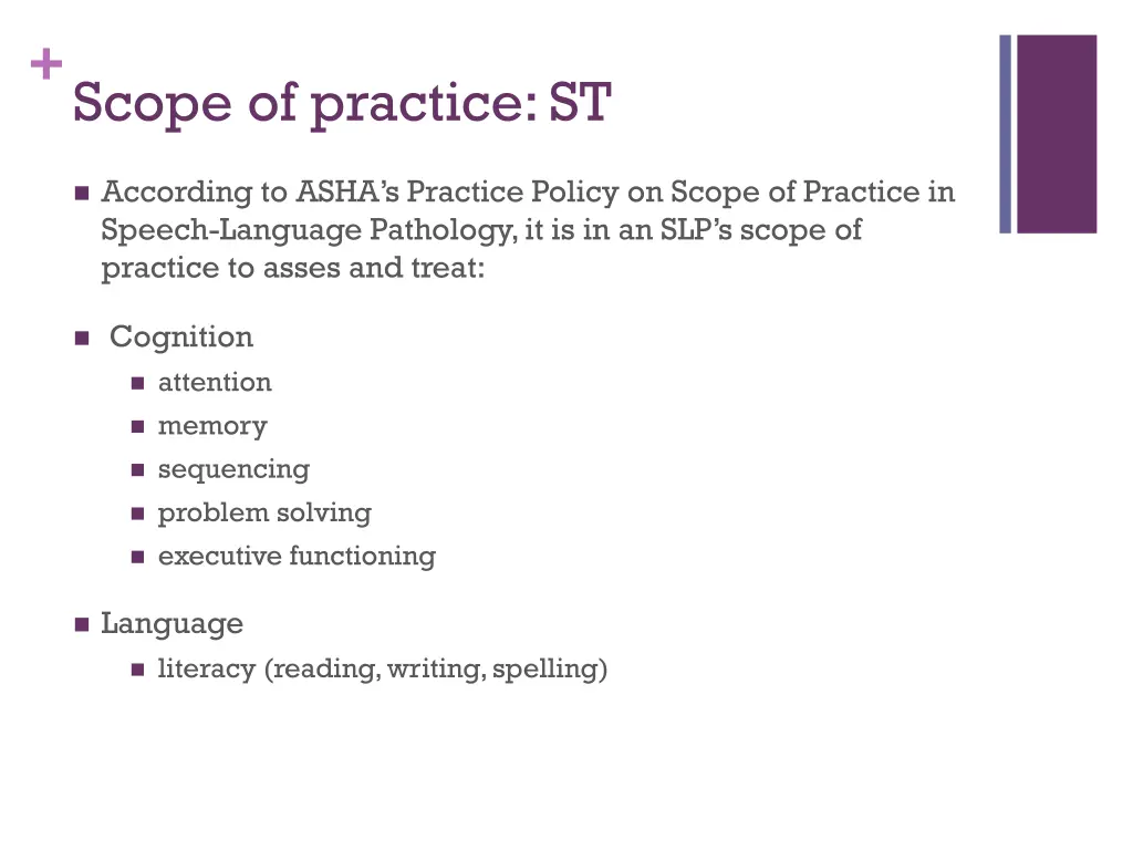 scope of practice st