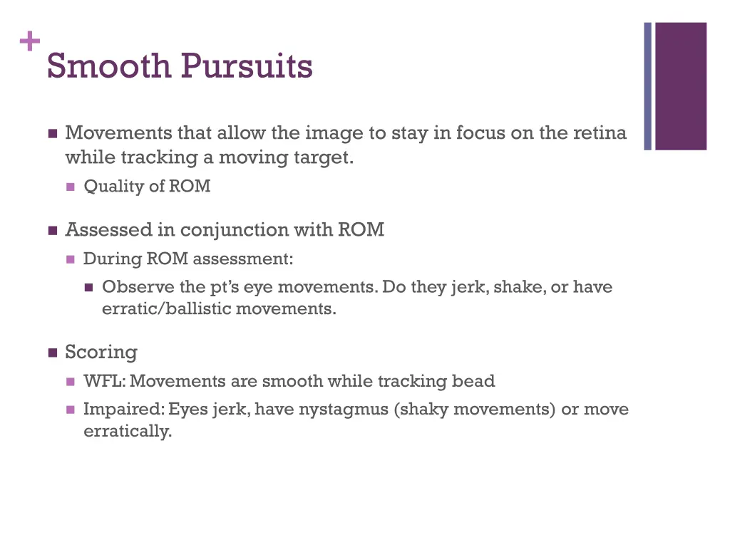 smooth pursuits