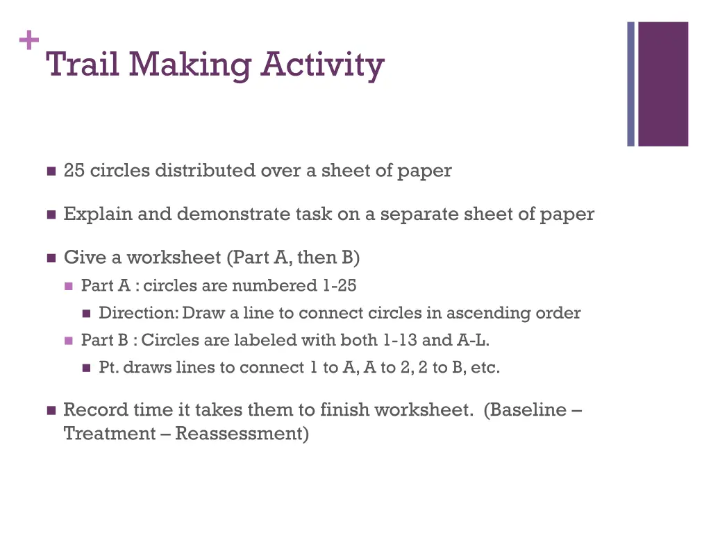 trail making activity