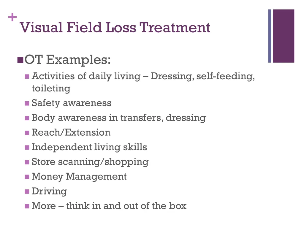 visual field loss treatment 1