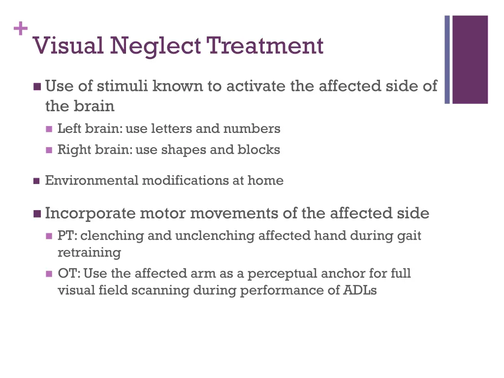visual neglect treatment 1