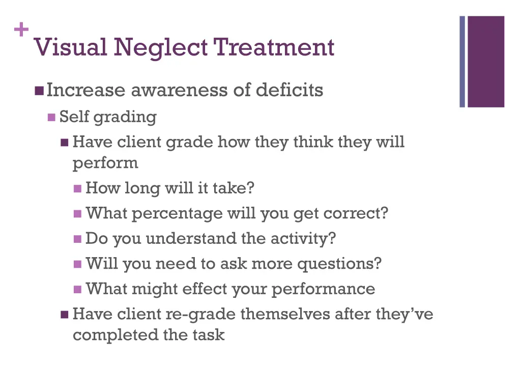 visual neglect treatment