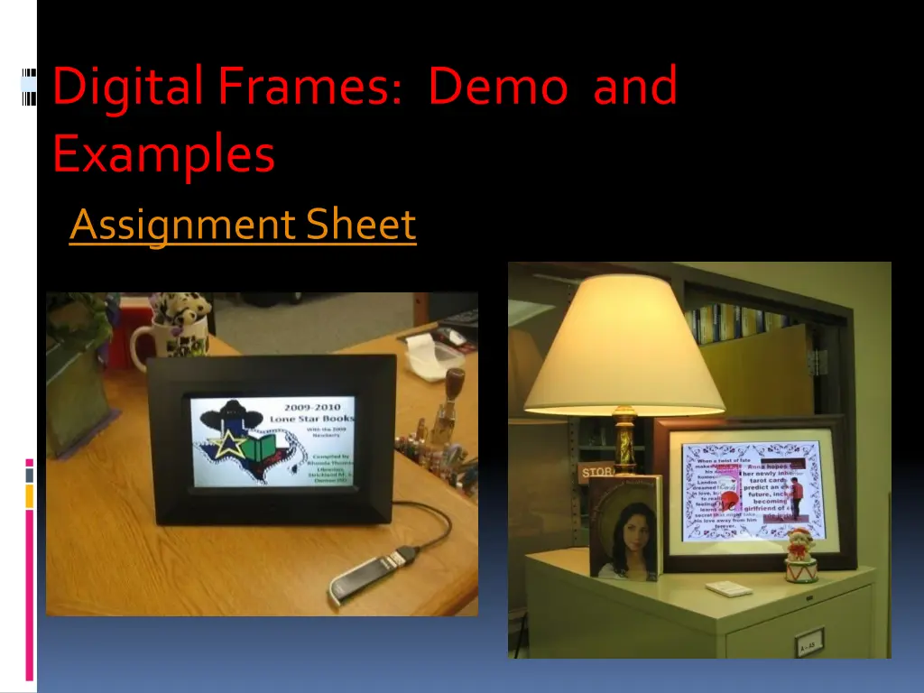 digital frames demo and examples assignment sheet