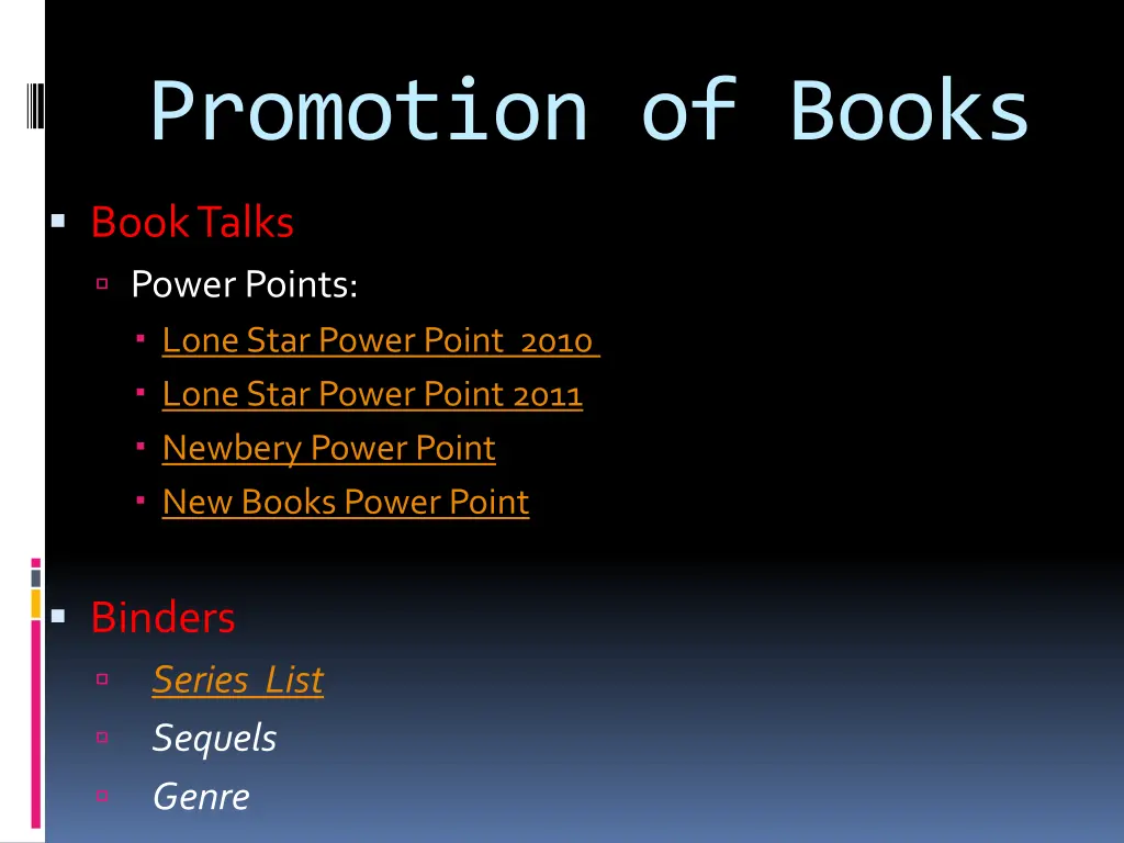 promotion of books