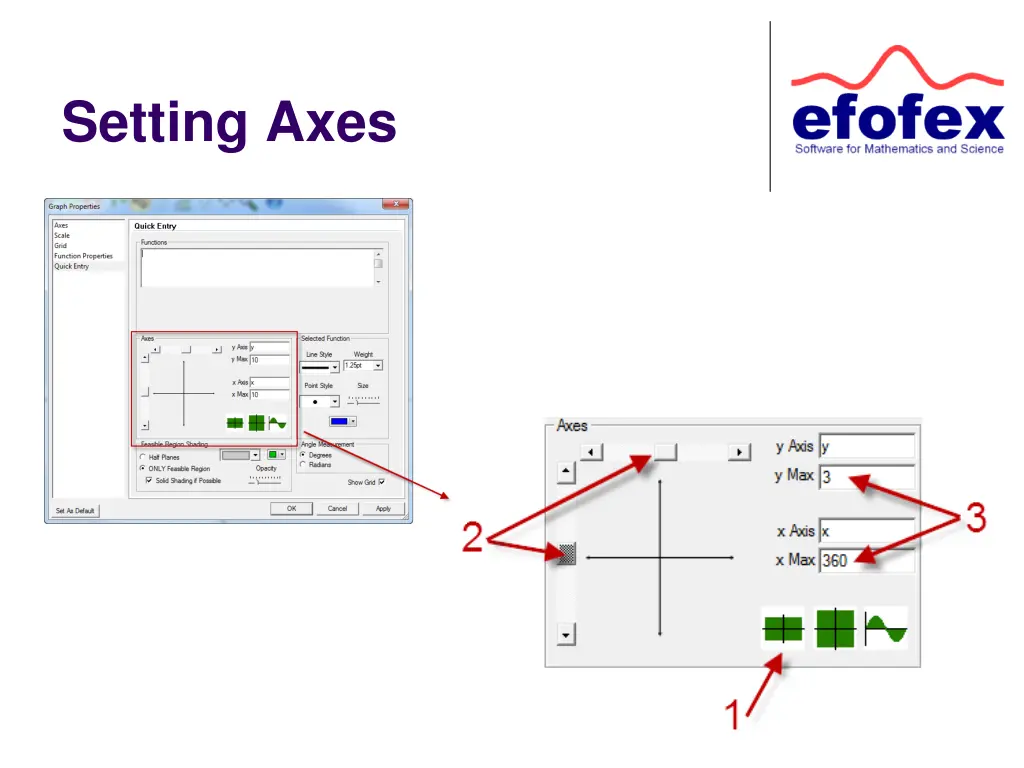 setting axes