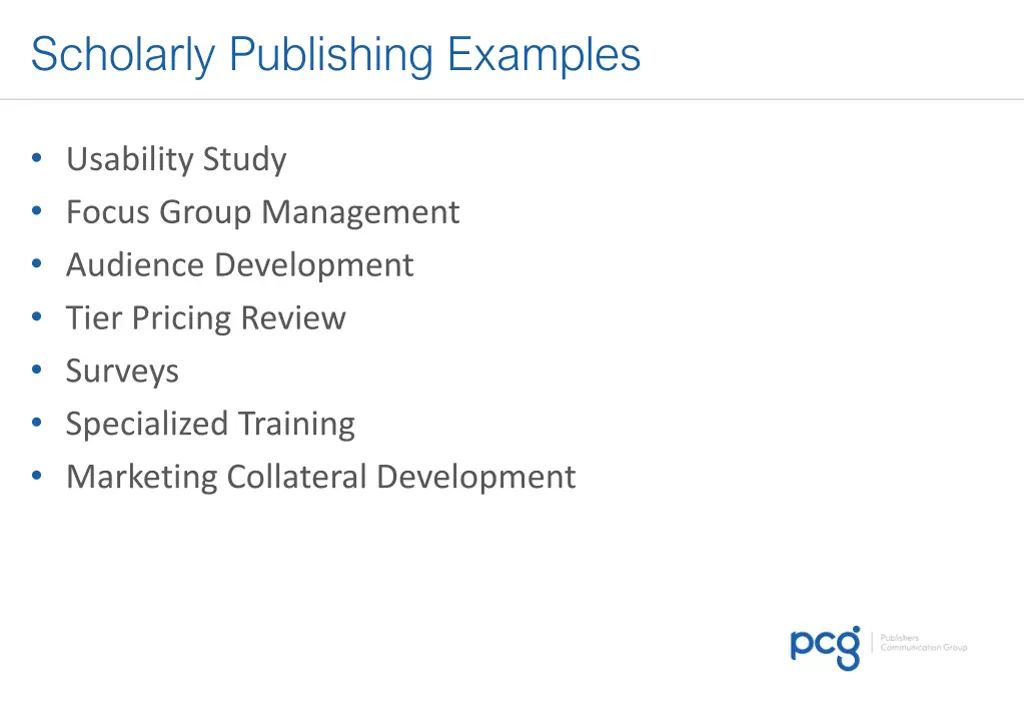 scholarly publishing examples 1