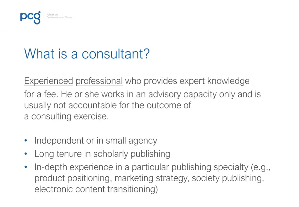what is a consultant